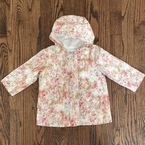 Size 2Y - Bonpoint Floral Coated Canvas Raincoat